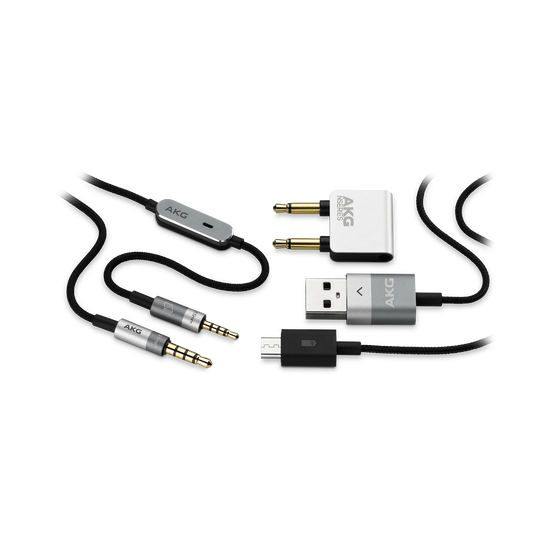 AKG N700NC Wireless - Silver - Wireless, Adaptive Noise Cancelling Headphones - Detailshot 5